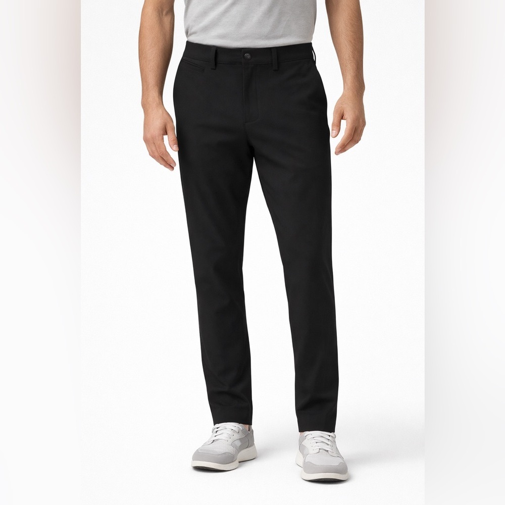 Lululemon Black Slim Fit Travel Pants Men’s 34x30 Stretch Work Casual